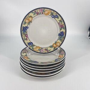 Oneida Orchard 7PC Salad Plates 7.75” The Select Collection Stoneware
